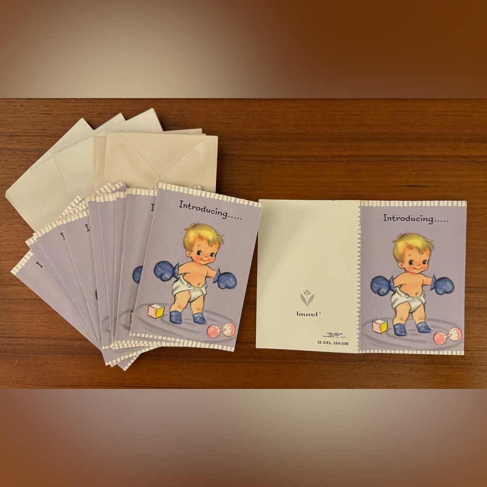 Bundle—Unused Vintage 60s-70s Baby Shower Invitations/Birth Anmts—1 NIB! - Picture 6 of 14